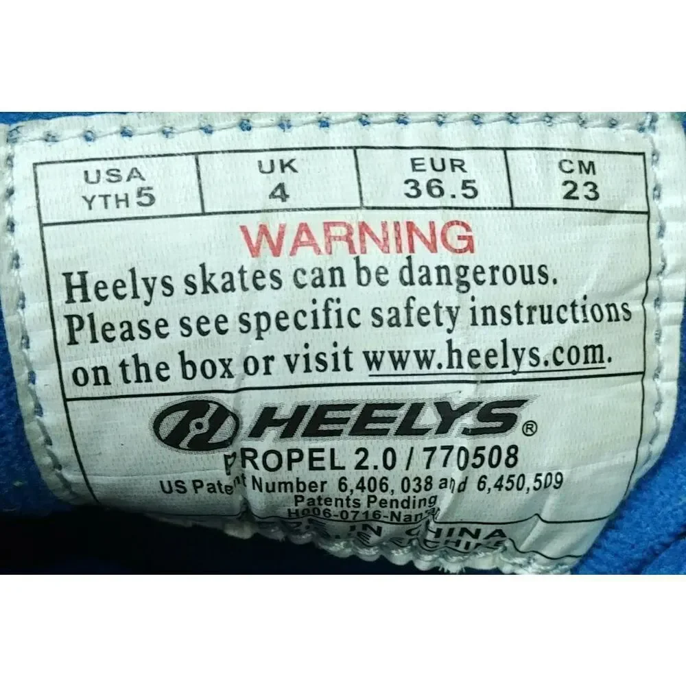 Heelys Propel Blue‎ And Grey Skate Shoes Sneakers Youth Size 5